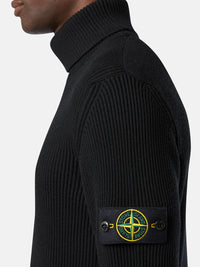 STONE ISLAND Ribbed Wool Turtleneck Pullover Women
