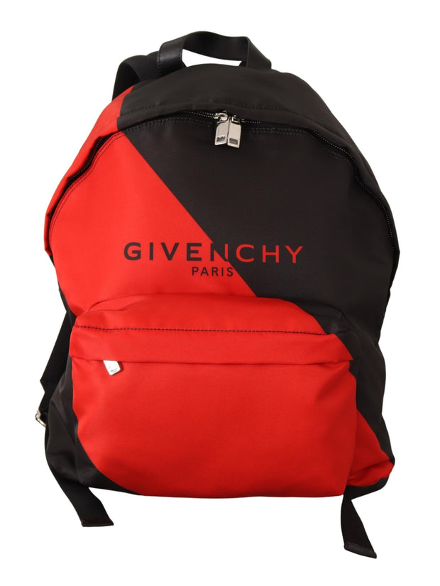Givenchy Red and Black Nylon Urban Backpack