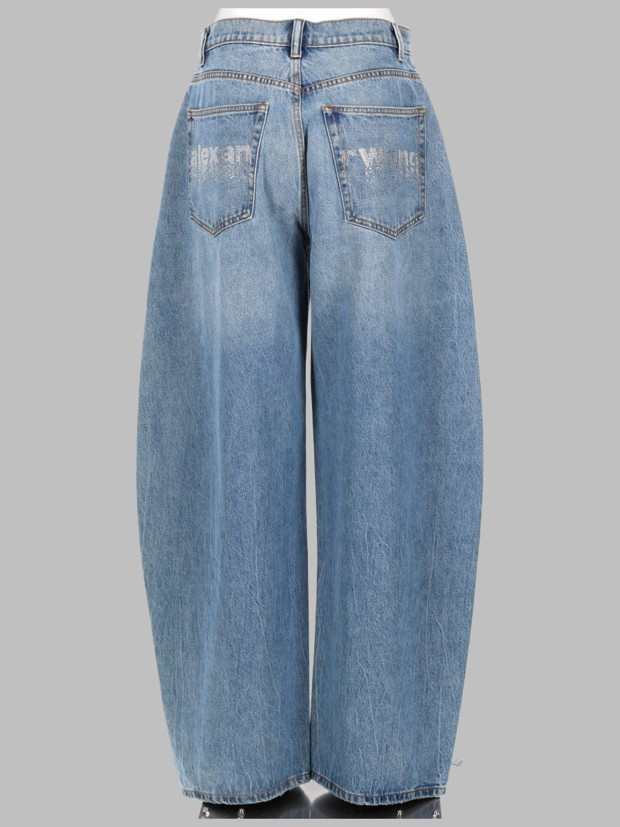 Alexander Wang Women Jeans "Blow Up" Con Logo In Strass