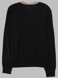 Burberry Men Maglia In Lana Merino Con Scollo "Check"