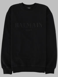 Balmain Men Felpa Ricamata Effetto Vintage