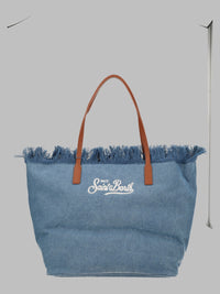 MC2 SAINT BARTH Mc2 Saint Barth Women Borsa "City" In Denim Con Frange