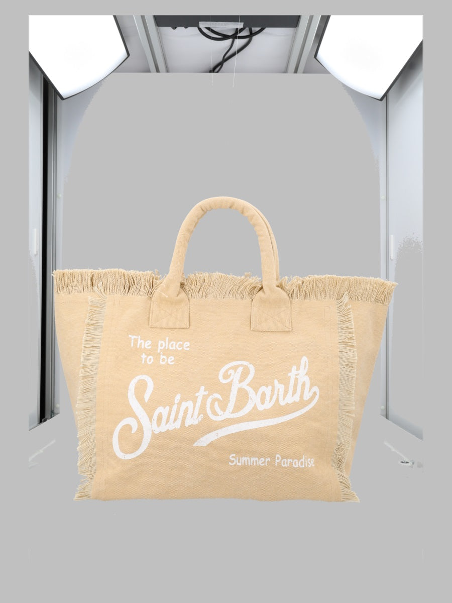 MC2 SAINT BARTH Mc2 Saint Barth Women Borsa "Vanity" Medium In Canvas