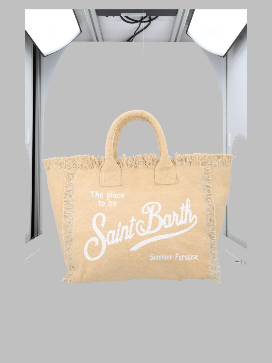 MC2 SAINT BARTH Mc2 Saint Barth Women Borsa "Vanity" Medium In Canvas