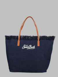 MC2 SAINT BARTH Mc2 Saint Barth Women Borsa "City" In Denim Con Frange
