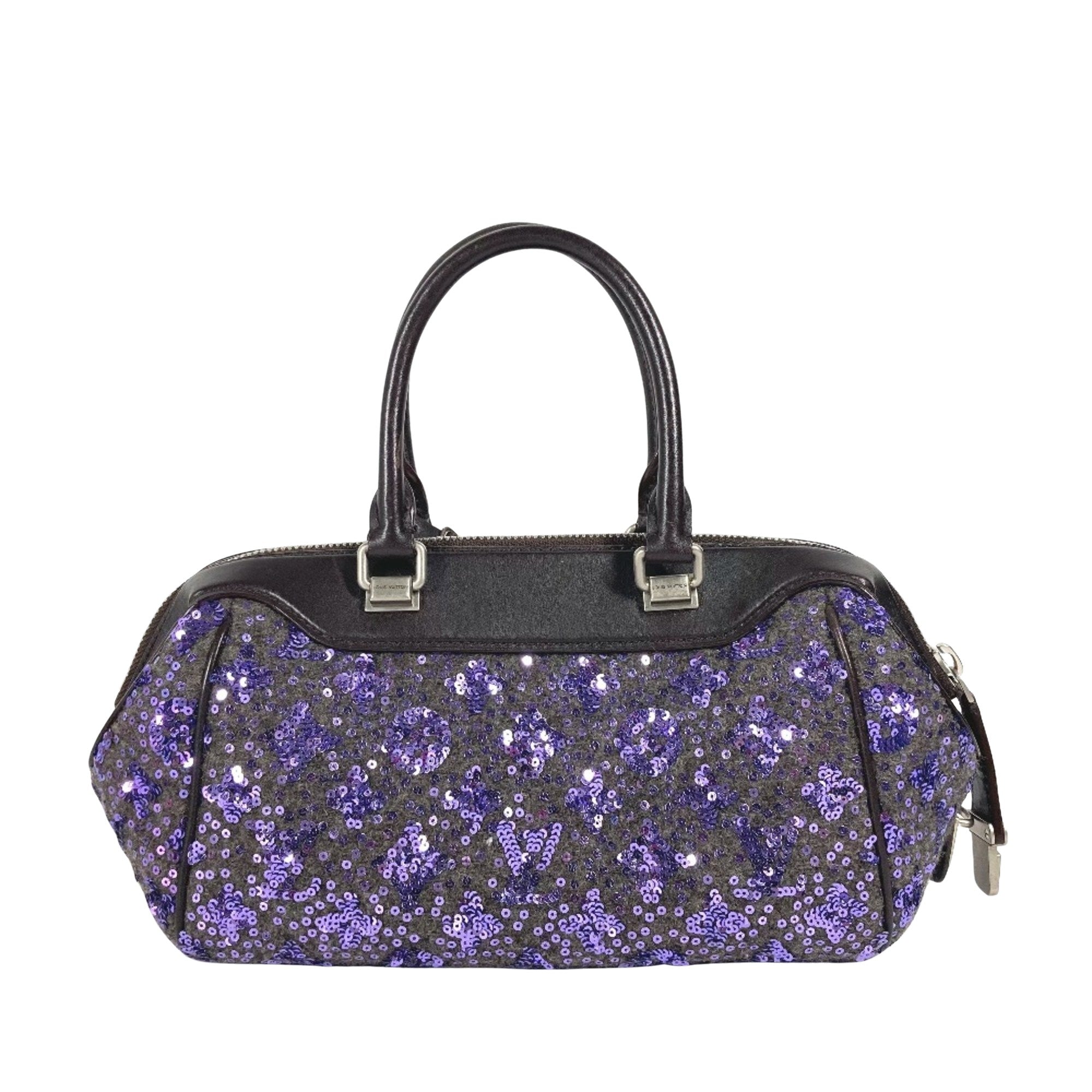 Louis Vuitton Purple Leather Handbag (Pre-Owned)