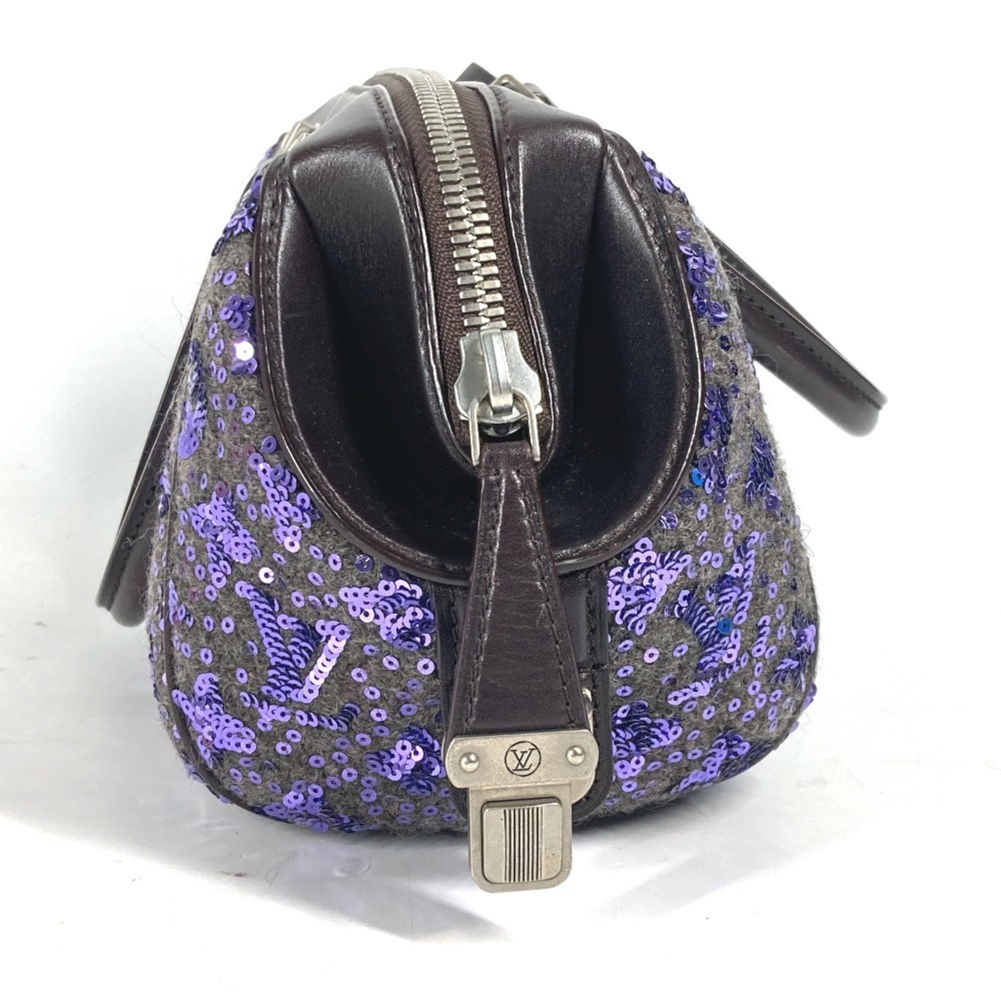 Louis Vuitton Purple Leather Handbag (Pre-Owned)