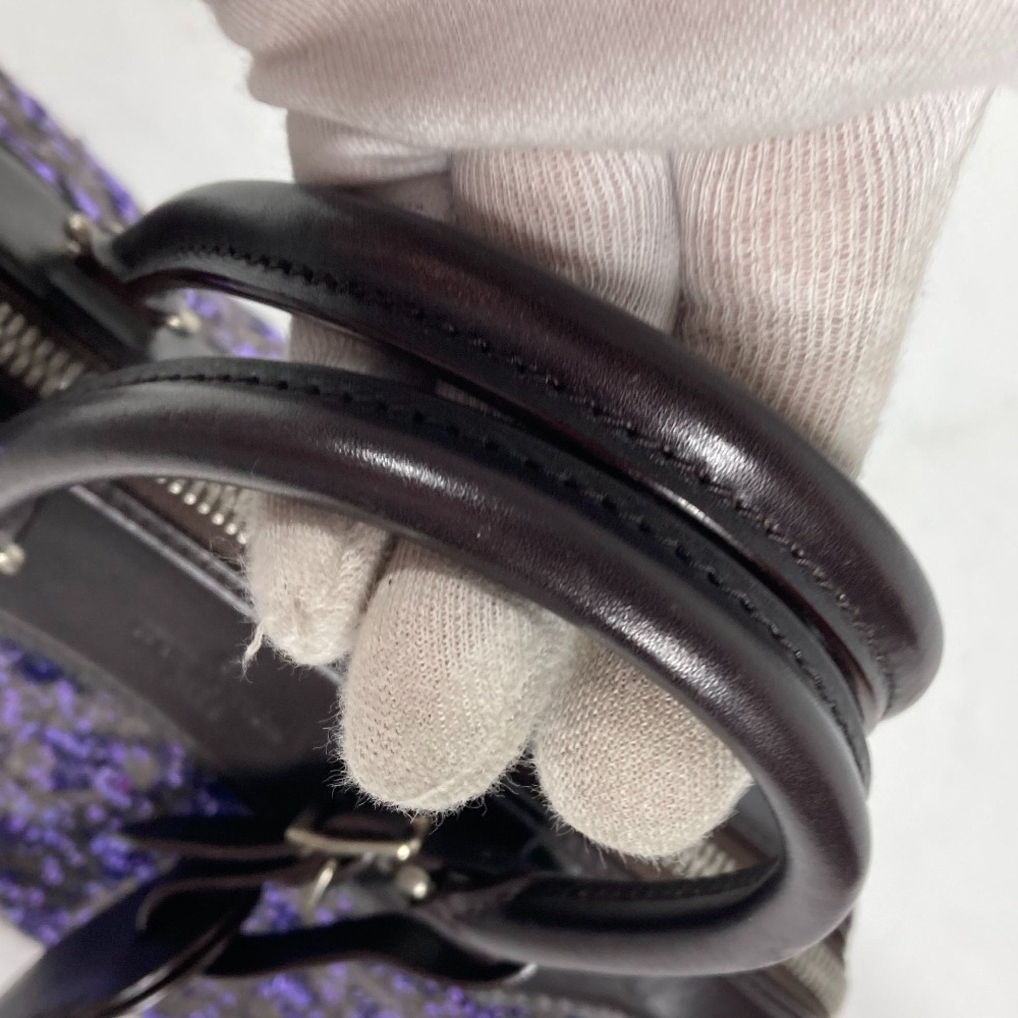 Louis Vuitton Purple Leather Handbag (Pre-Owned)