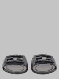 Fendi Women Slide "Baguette" In Pelle Nera