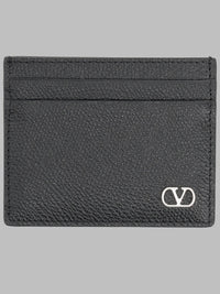 Valentino Garavani Men Portacarte "Vlogo" In Pelle