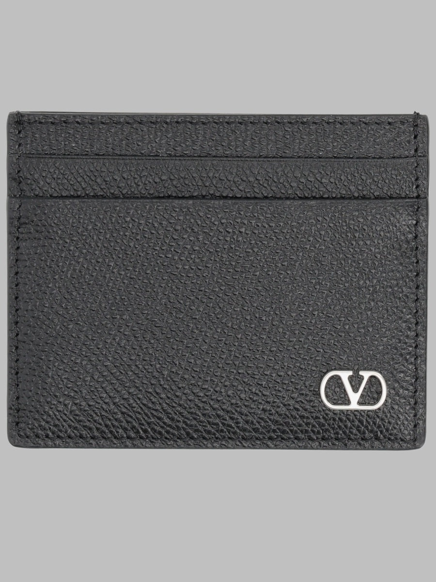 Valentino Garavani Men Portacarte "Vlogo" In Pelle