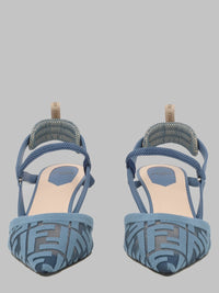 Fendi Women Slingback "Colibrì Lite" Con Tacco Medio