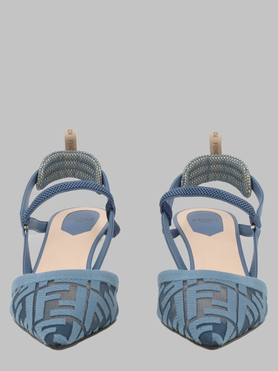 Fendi Women Slingback "Colibrì Lite" Con Tacco Medio