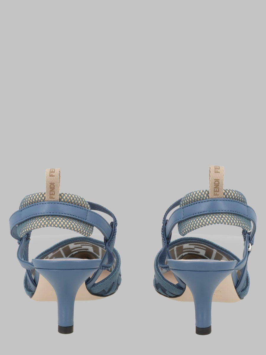 Fendi Women Slingback "Colibrì Lite" Con Tacco Medio