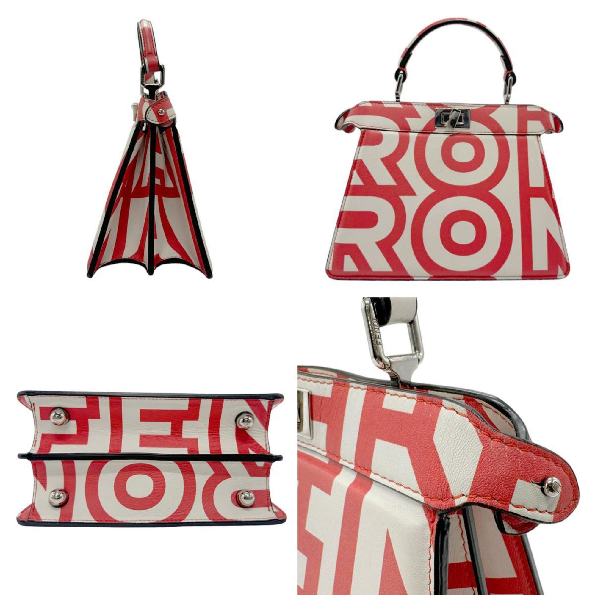 Fendi Peekaboo Red Leather Handbag (Pre-Owned)