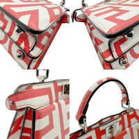 Fendi Peekaboo Red Leather Handbag (Pre-Owned)