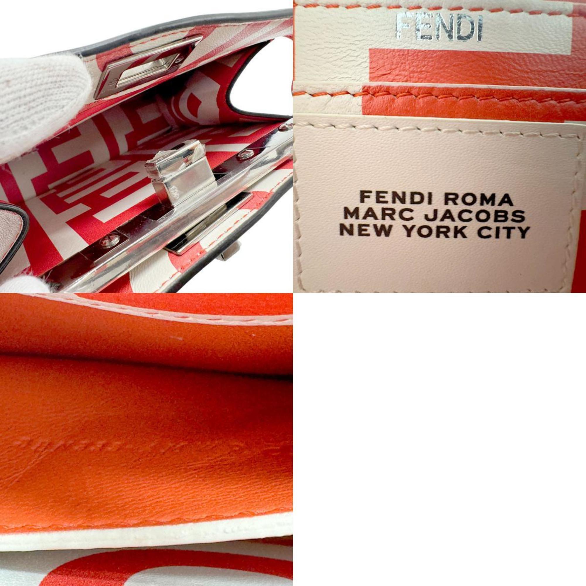 Fendi Peekaboo Red Leather Handbag (Pre-Owned)