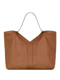 SAINT LAURENT PARIS Y Large Tote In Grained Leather Women
