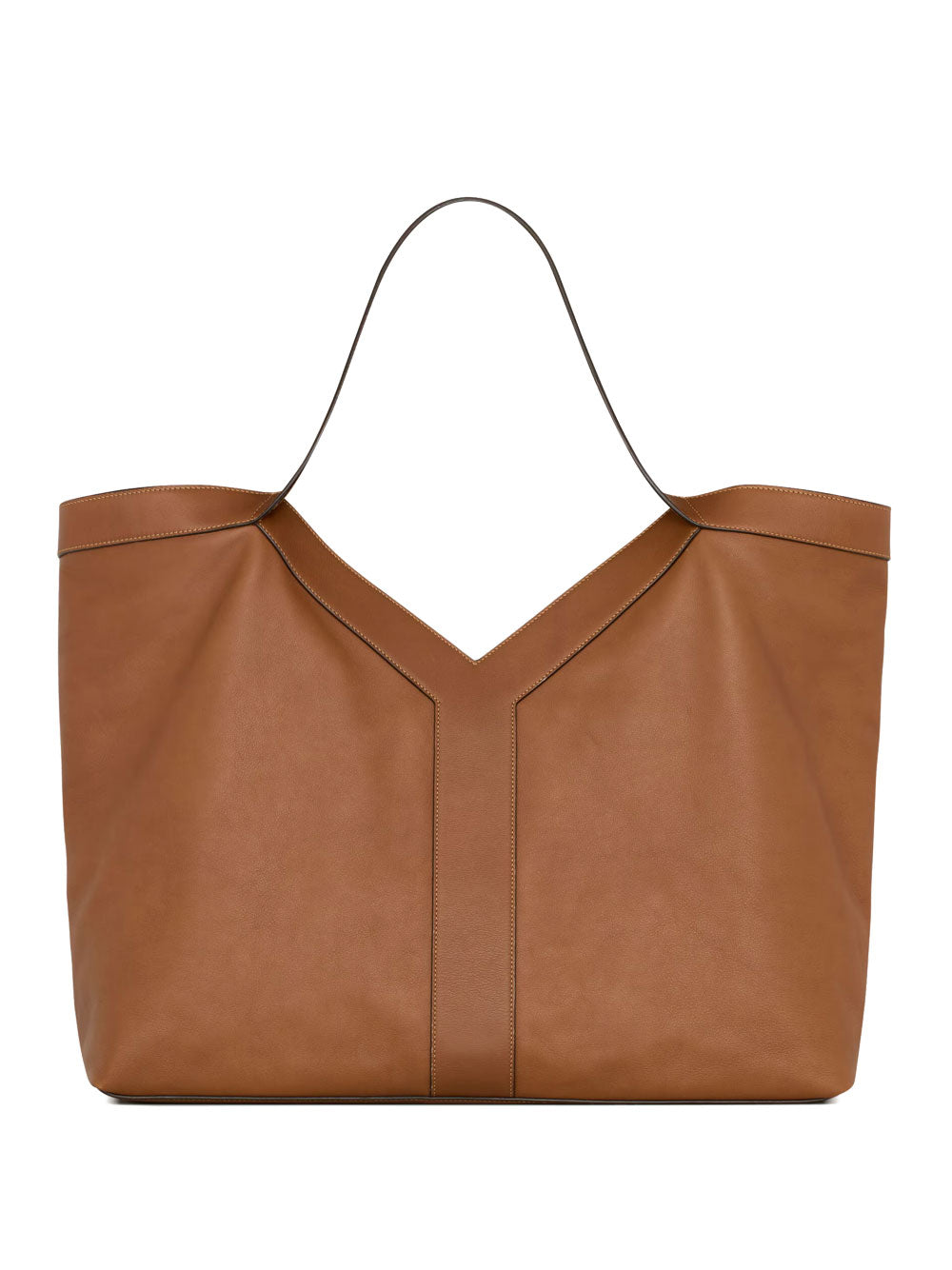 SAINT LAURENT PARIS Y Large Tote In Grained Leather Women