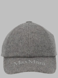 Max Mara Women Cappello Da Baseball In Cashmere Con Logo