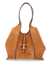 Tod's Tod's Women Small "T Timeless" Suede Bag