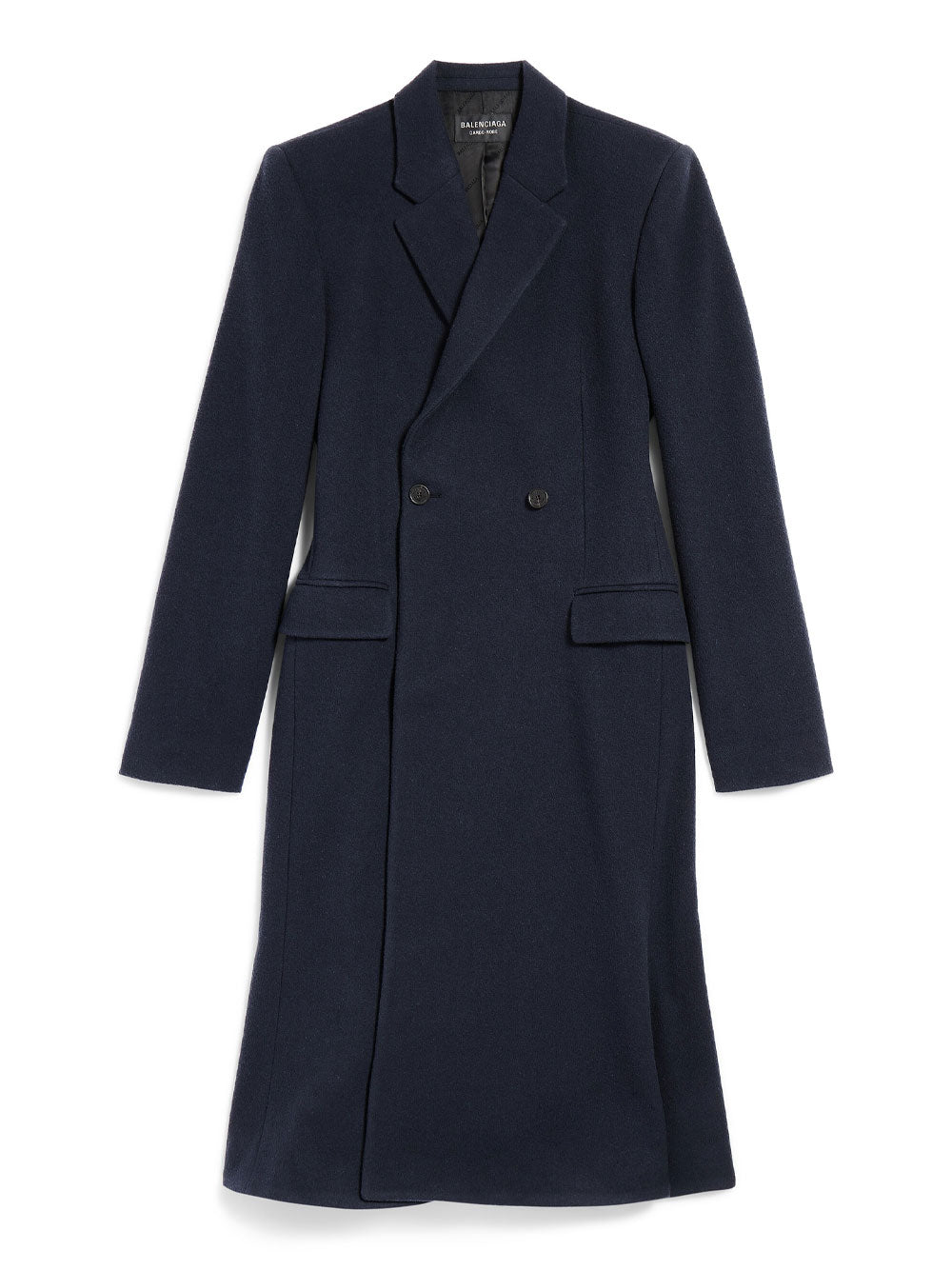 Balenciaga Women Godet Brushed Wool Midi Coat