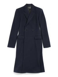 BALENCIAGA Godet Brushed Wool Midi Coat Women