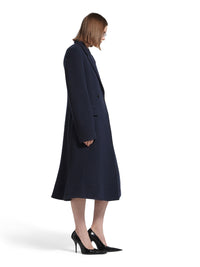 BALENCIAGA Godet Brushed Wool Midi Coat Women