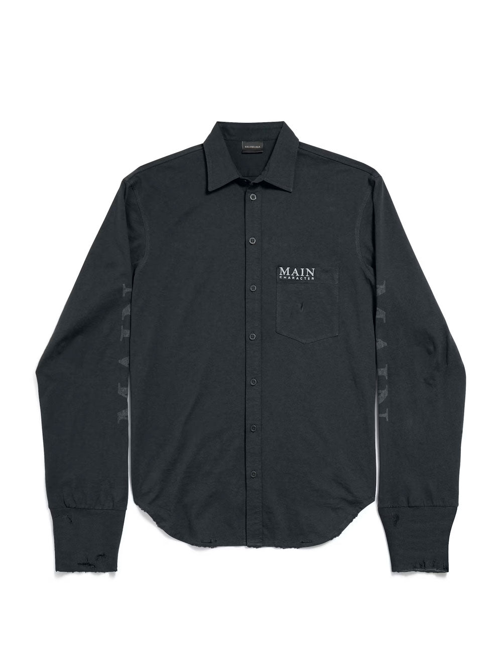 BALENCIAGA Main Character Artwork Long-Sleeved Jersey Polo Shirt Women