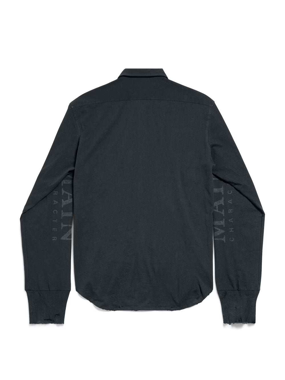 BALENCIAGA Main Character Artwork Long-Sleeved Jersey Polo Shirt Women