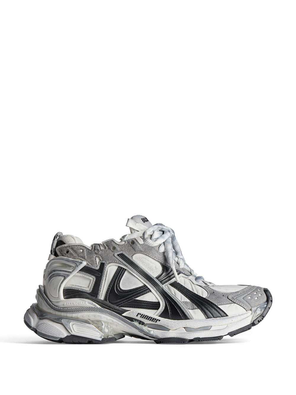 Balenciaga Men Nylon And Suede-Like Fabric Runner Sneakers