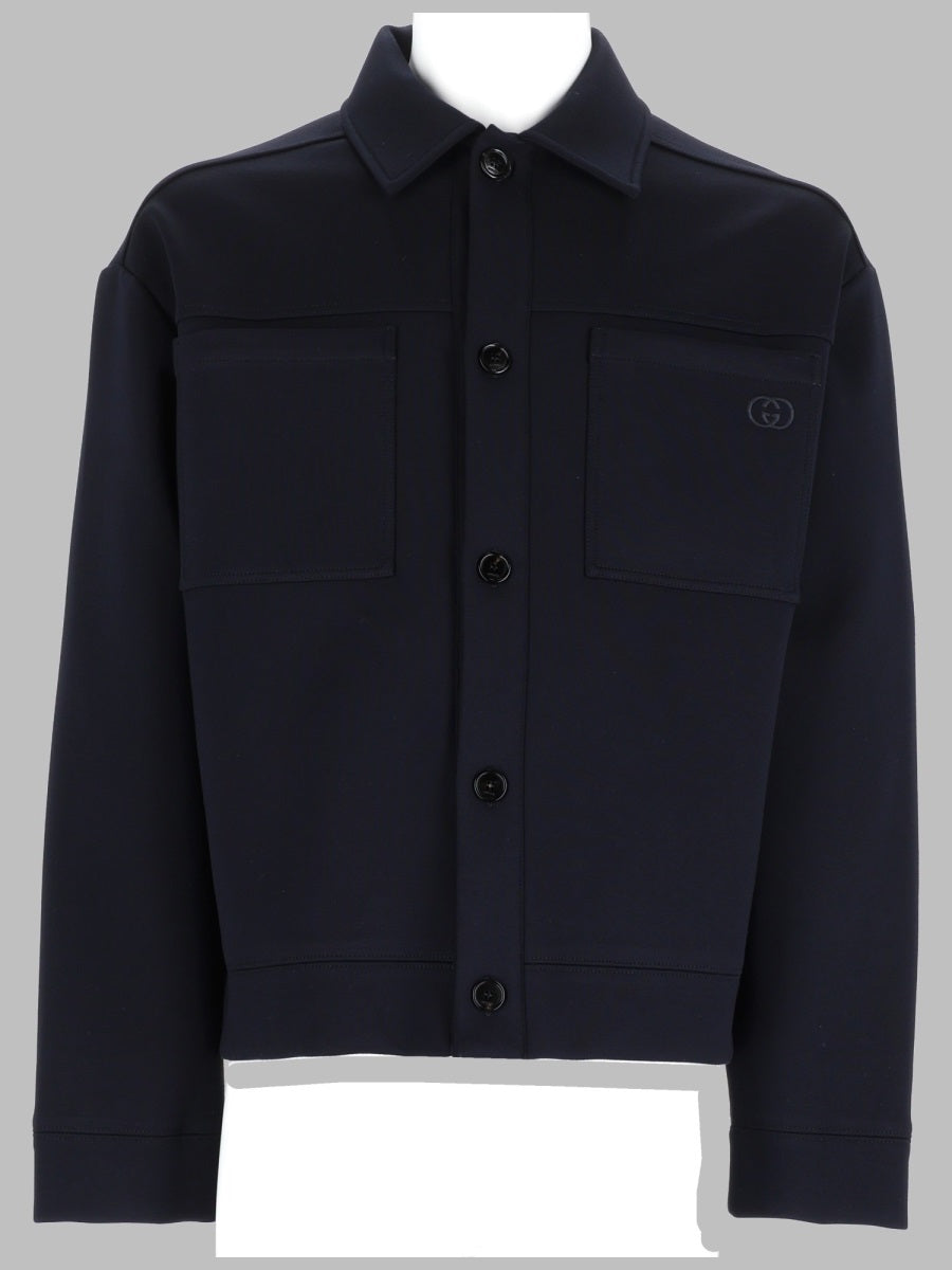 GUCCI Gucci Men Giacca In Jersey Di Cotone Con Ricamo