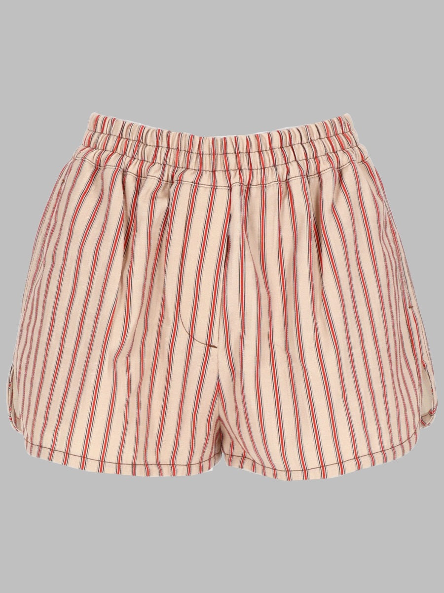 Fendi Women Shorts In Denim Ff A Righe