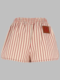 Fendi Women Shorts In Denim Ff A Righe