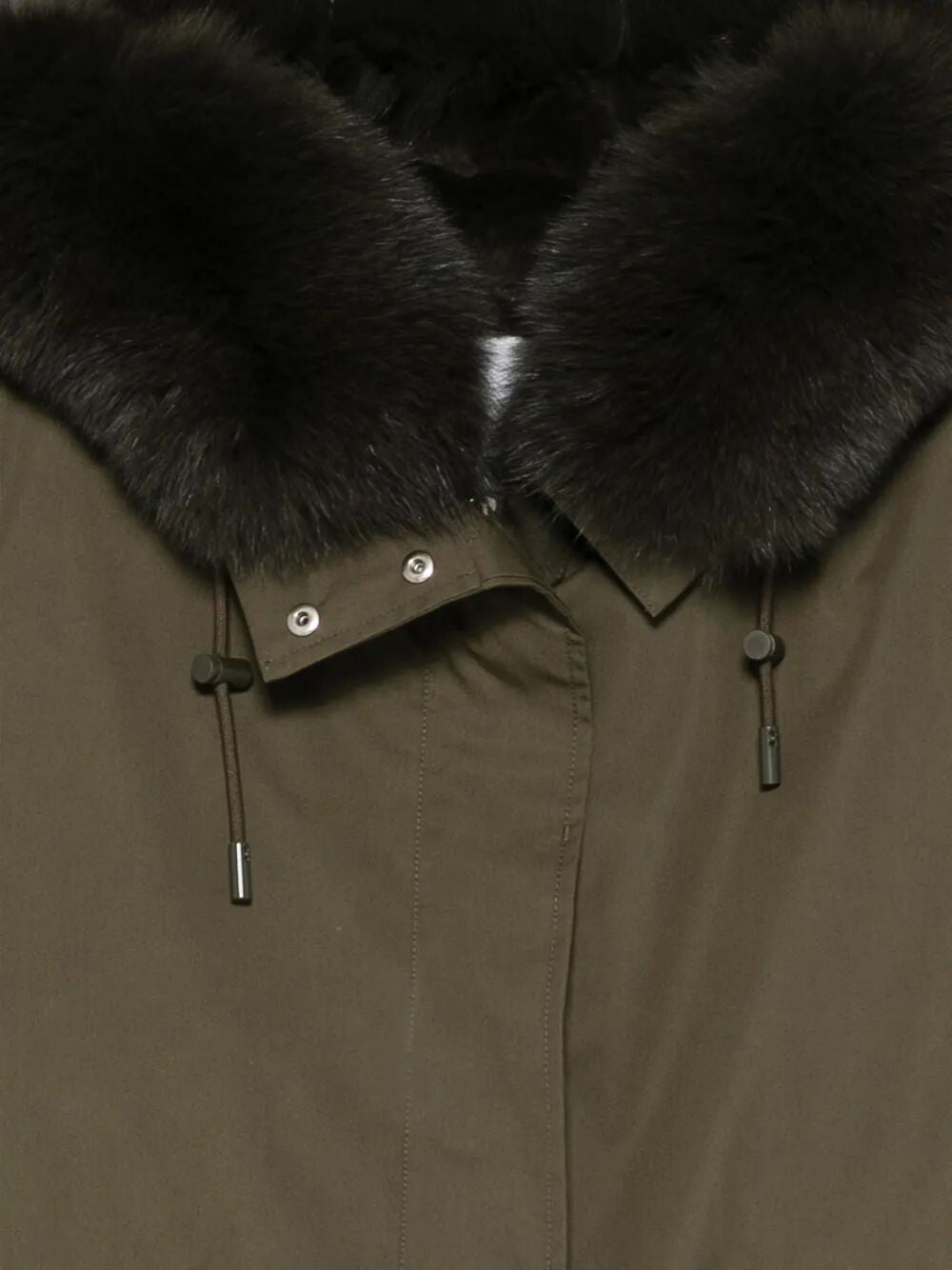 YVES SALOMON Fur Hood Long Parka Women