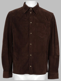 Brunello Cucinelli Men Giacca Camicia In Suede