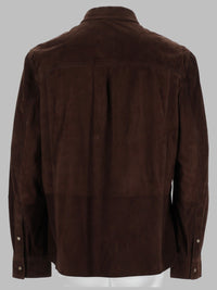 Brunello Cucinelli Men Giacca Camicia In Suede