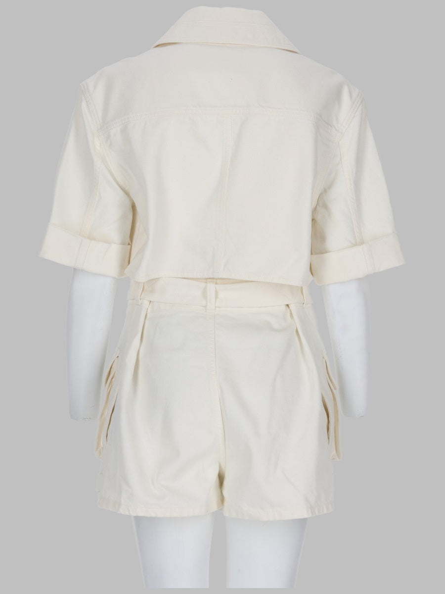 Balmain Women Jumpsuit Con Cintura In Denim
