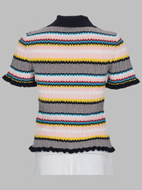 Casablanca Women Maglia Polo Con Motivo Chevron