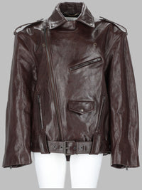 Saint Laurent Women Giacca Biker In Pelle Liscia