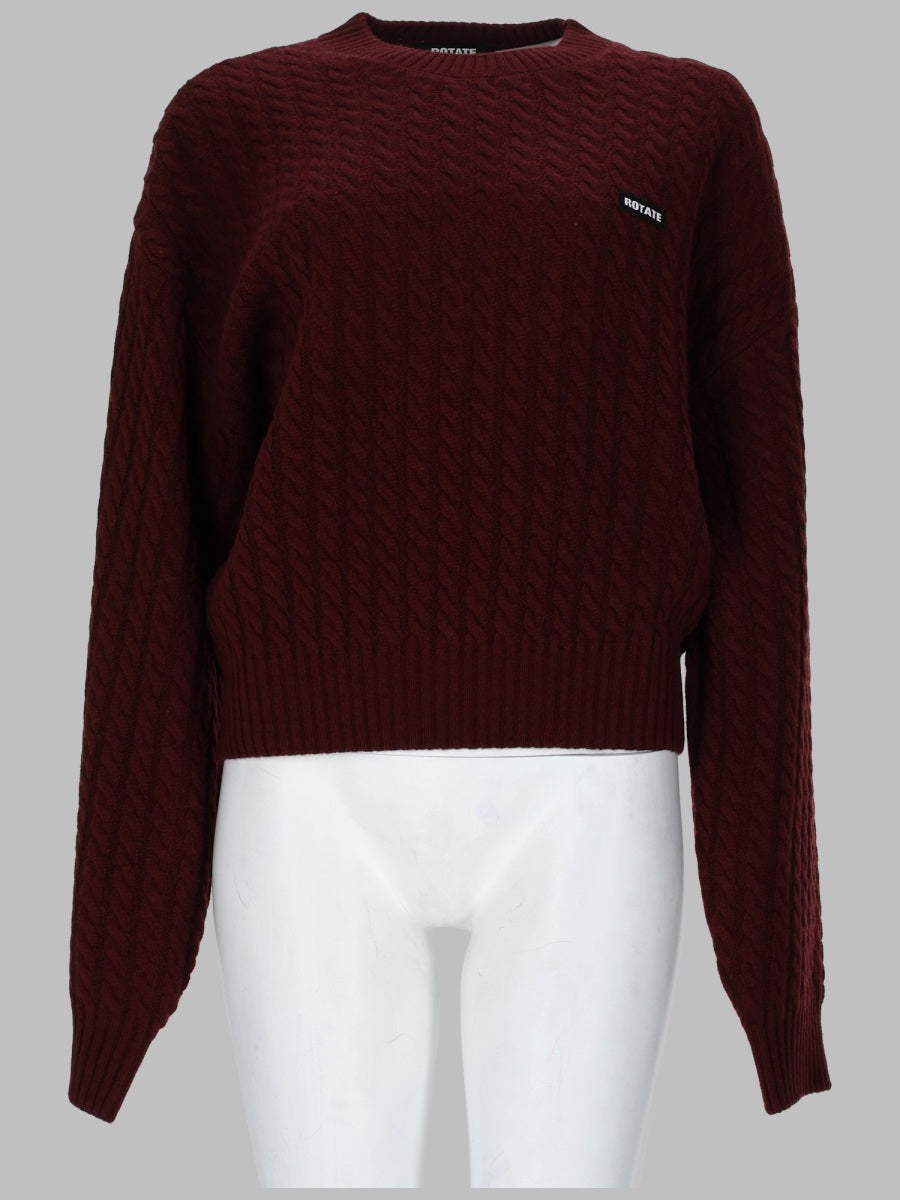 Rotate Women Maglia A Trecce In Lana E Cashmere