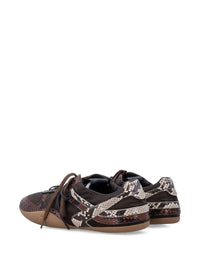 MIUMIU Gymnasium Technical Fabric And Python-Print Ayers Leather Sneakers Women