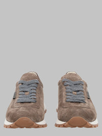 Brunello Cucinelli Women Runner In Camoscio Con Shiny Tab
