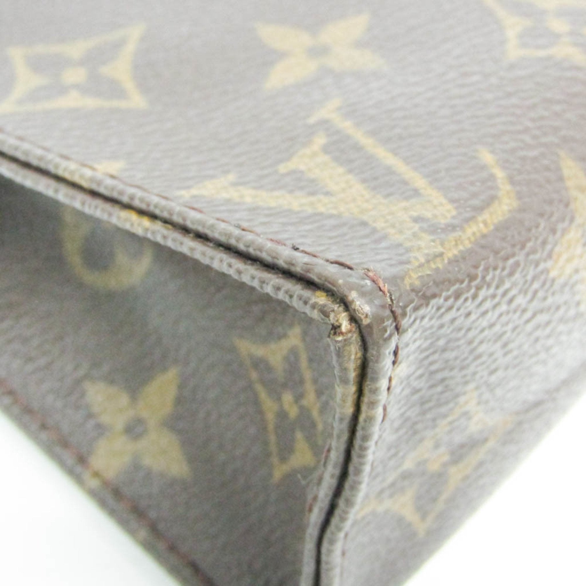 Louis Vuitton Poche Toilette 19 Brown Canvas Clutch Bag (Pre-Owned)