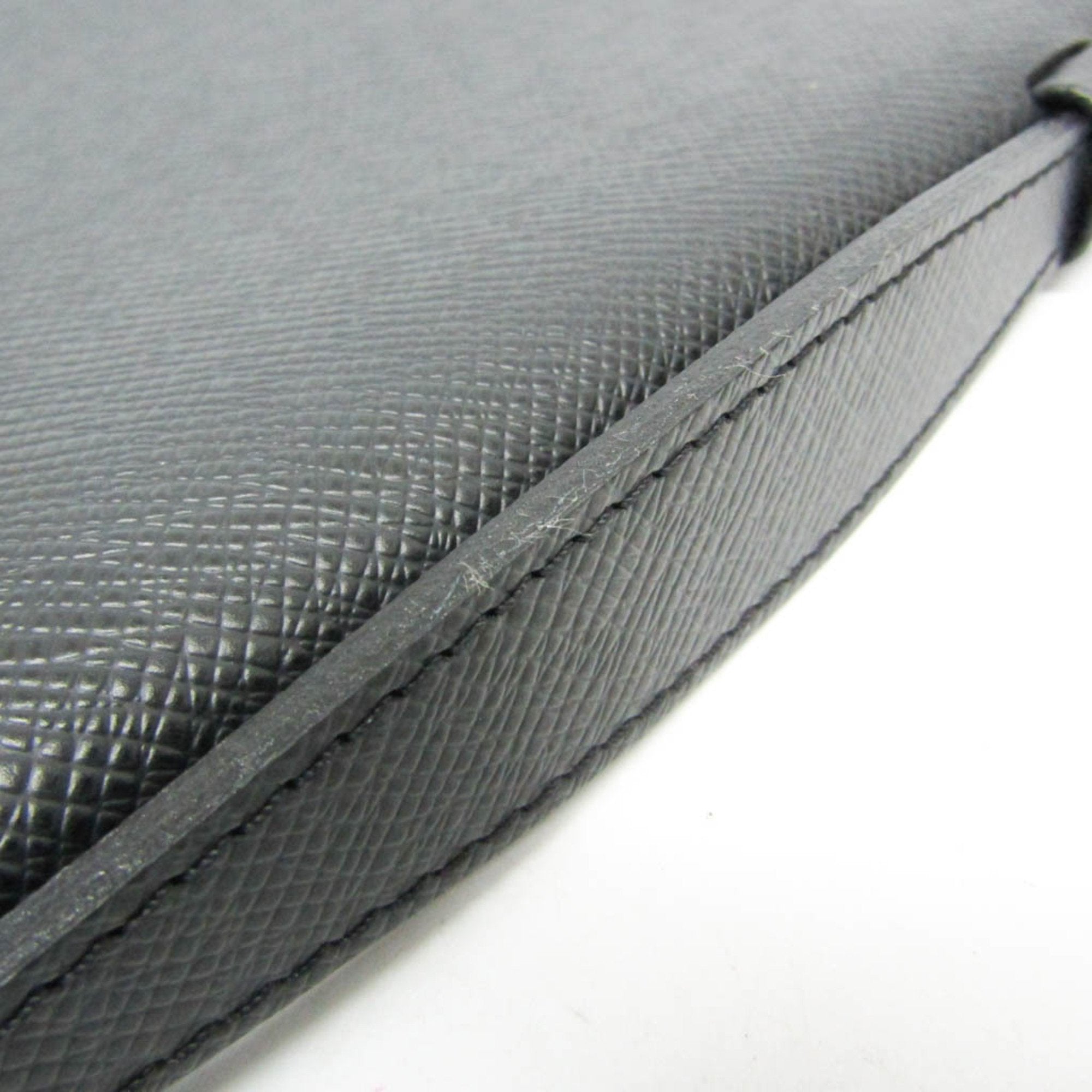 Louis Vuitton Vladimir Black Leather Briefcase Bag (Pre-Owned)