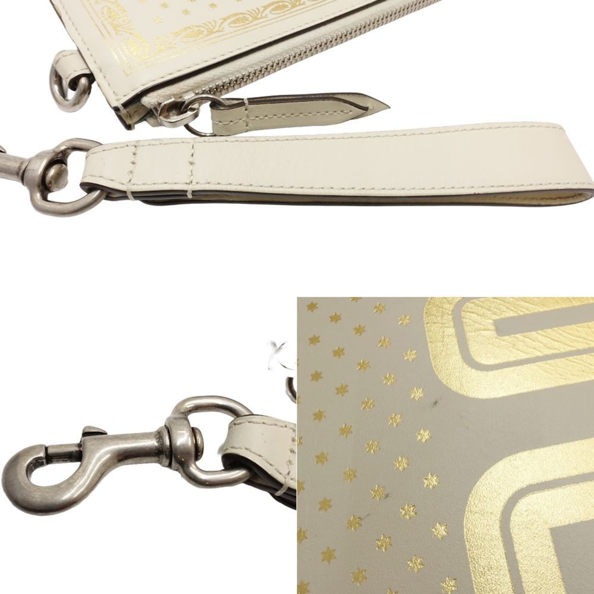 Gucci White Leather Clutch Bag (Pre-Owned)