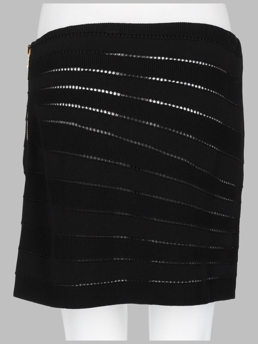 Balmain Women Mini Gonna In Maglia Flechage