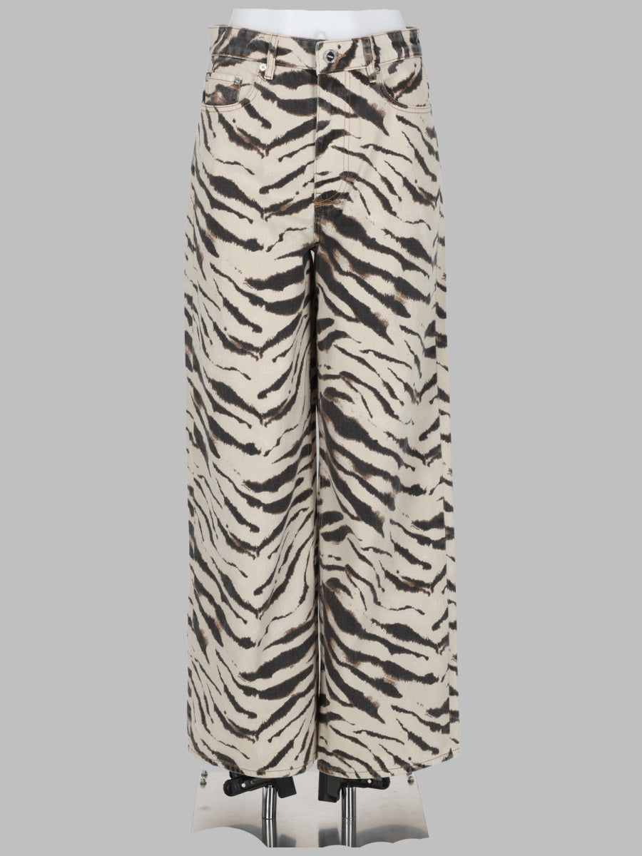 Ganni Women Jeans Con Stampa Animalier