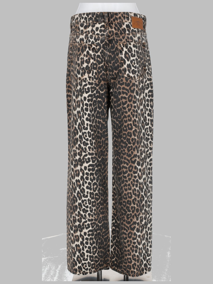 Ganni Women Jeans Con Stampa Animalier