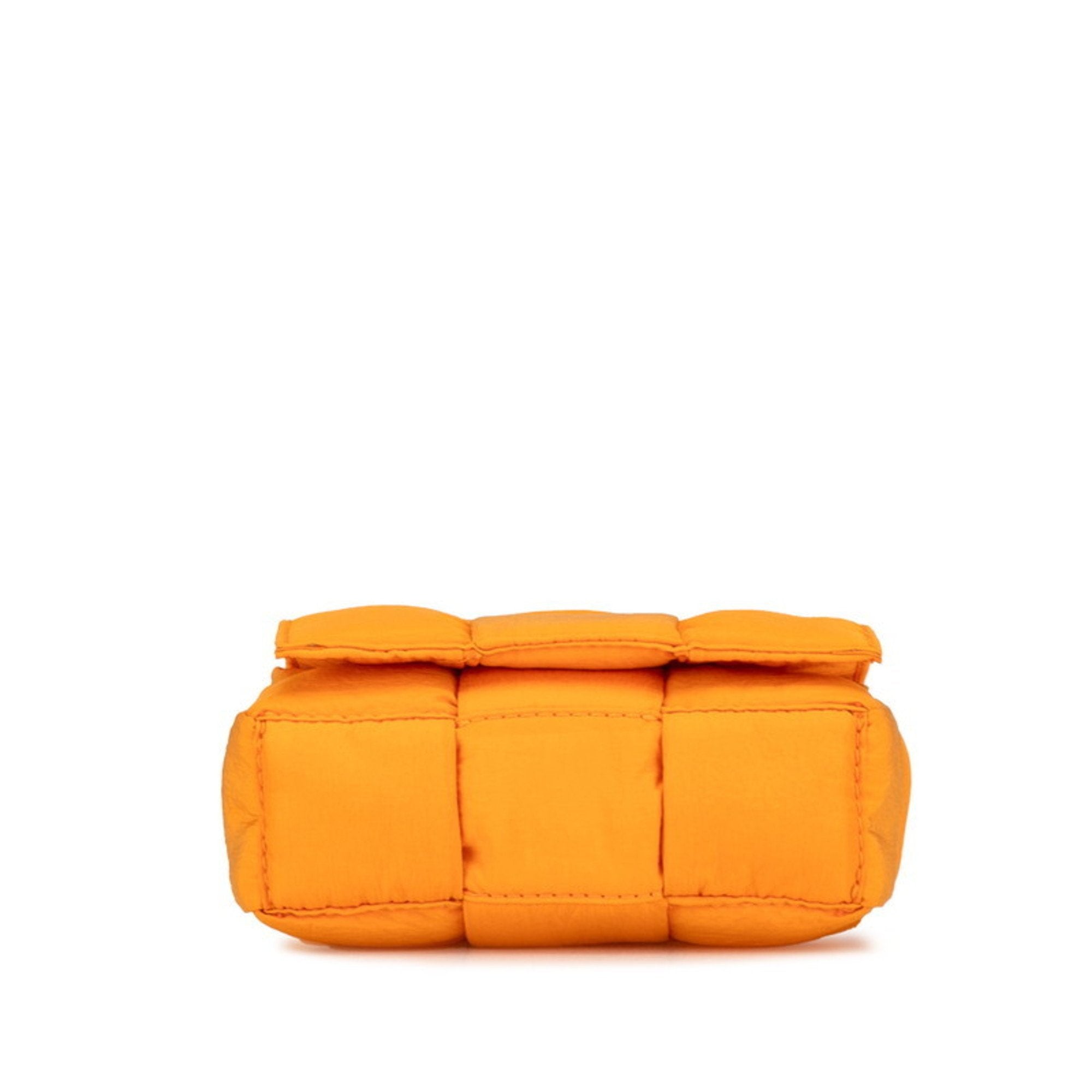 Bottega Veneta Cassette Orange Synthetic Clutch Bag (Pre-Owned)